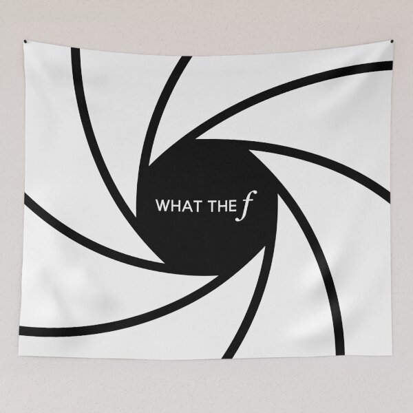 Item preview, What the f - Camera Lens Aperture (On Black) designed and sold by STUDIO-72.