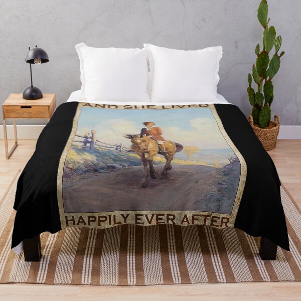 Item preview, And She Lived Happily Ever After Book - Girl Riding Horse designed and sold by Stewar-ArtCool.