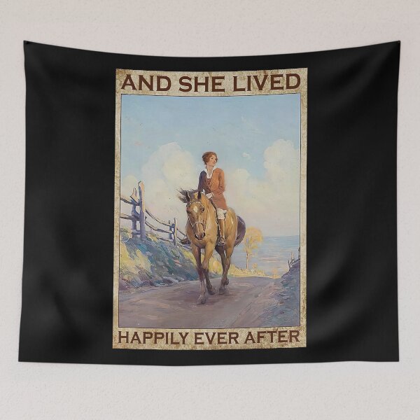 Item preview, And She Lived Happily Ever After Book - Girl Riding Horse designed and sold by Stewar-ArtCool.