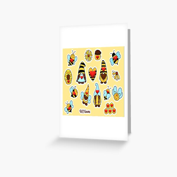 Love Honey Bees And Love Honey Gnomes Greeting Card