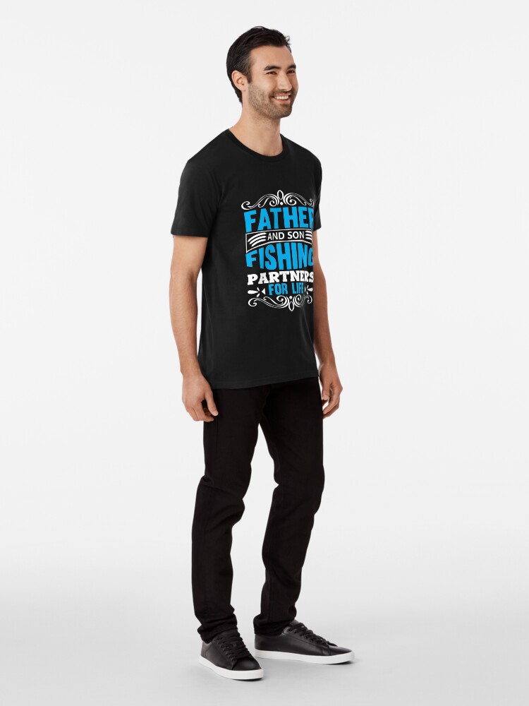 Alternate view of Father And Son Fishing Partners For Life Premium T-Shirt