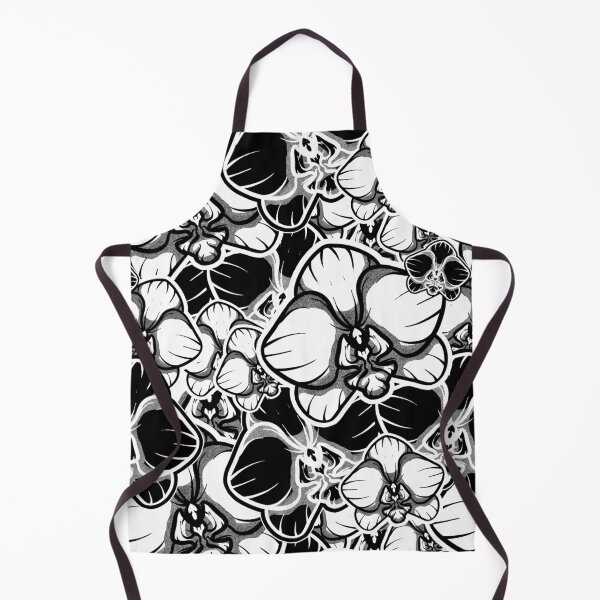 Item preview, orchids floral birth flower manga anime dark black lineart bold bouquet  designed and sold by politeillusts.