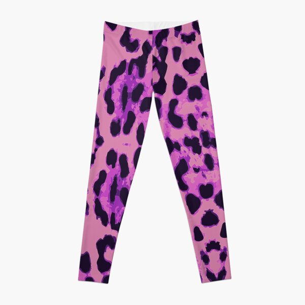 Wild Thing Hot Pink Leopard Print Leggings by TheGrinningSkull