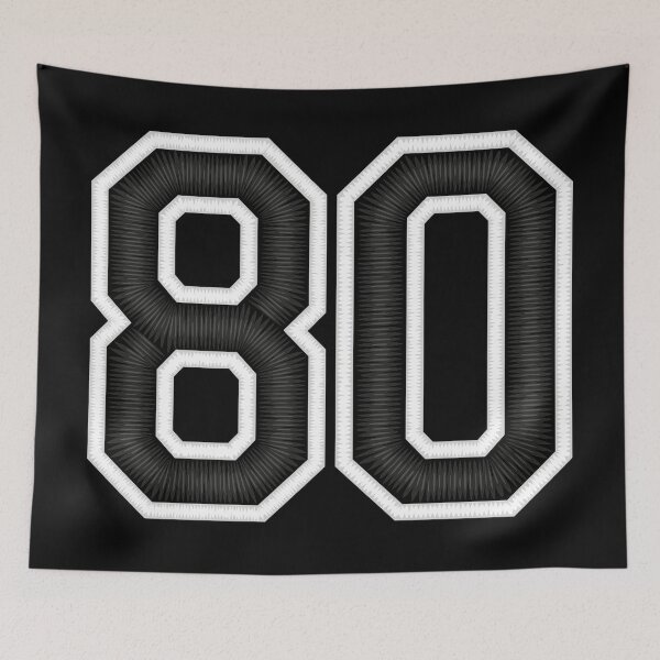 Item preview, 80 Black Jersey Sports Number eighty Football 80 designed and sold by elhefe.