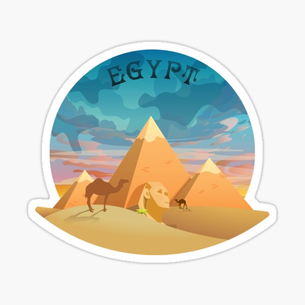 "Egypt Vintage Travel Illustration" Sticker for Sale by MagicCorner