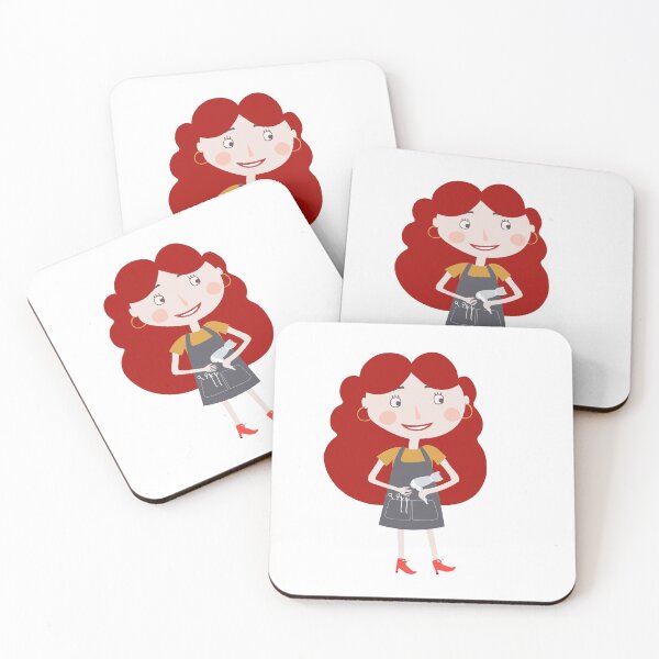 Item preview, Hair Stylist Girl Woman Vector Illustration with Hairdryer and scissors.  designed and sold by Marfalomeo.