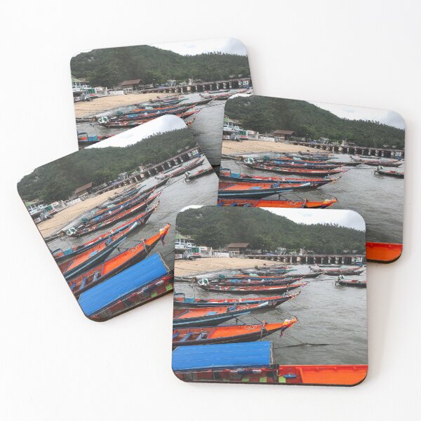 Item preview, Fishing Boats off Koh Tao, Thailand designed and sold by LiminalTees.