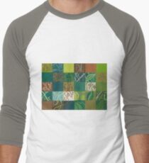 Euca Abstract (Flat Detail Section 1) Men's Baseball ¾ T-Shirt