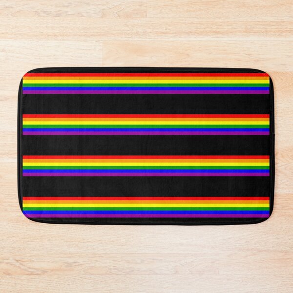 Item preview, 65 MCMLXV LGBT Gay Pride Rainbow Flag Black Stripe Pattern designed and sold by 65 MCMLXV.