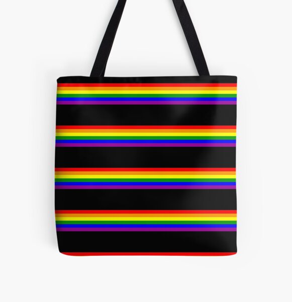 65 MCMLXV Lgbt Gay Pride Rainbow Flag Print Tote Bag