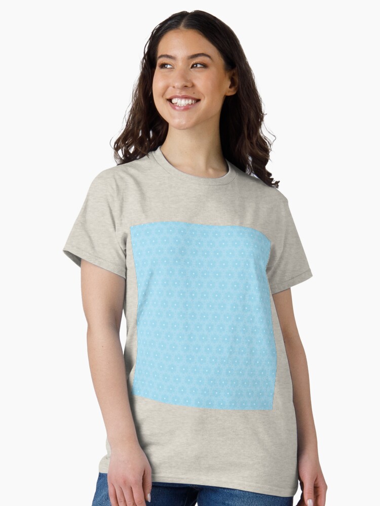 Thumbnail 1 of 7, Classic T-Shirt, Floral Dreamy Blue designed and sold by OneDayArt.