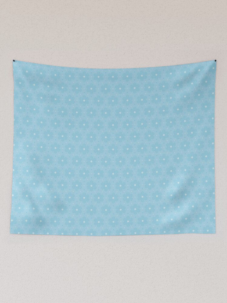 Thumbnail 2 of 3, Tapestry, Floral Dreamy Blue designed and sold by OneDayArt.