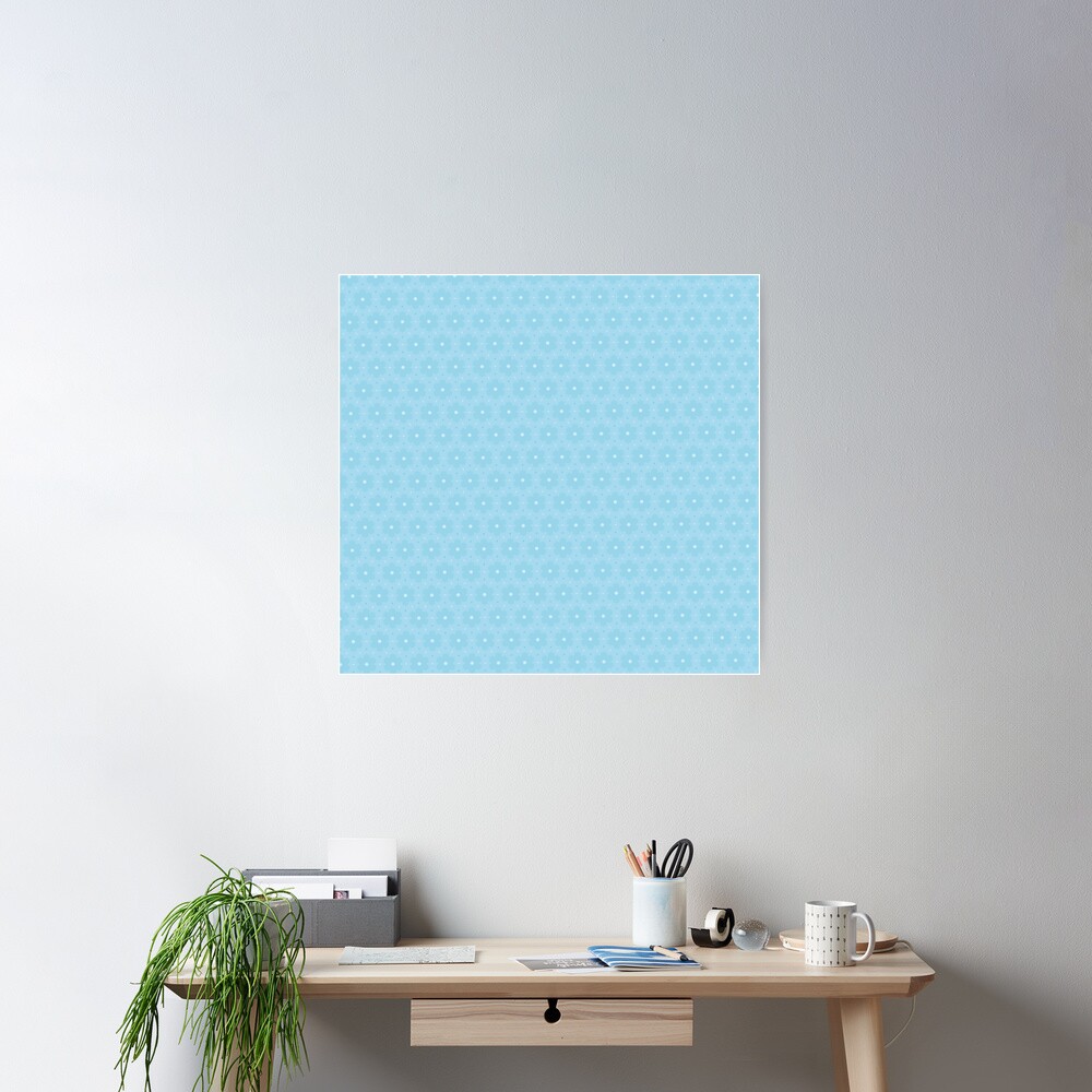 Floral Dreamy Blue Poster
