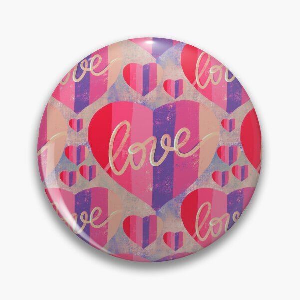 Item preview, Grunge Retro Hearts - Pink and Red designed and sold by Squarebird.
