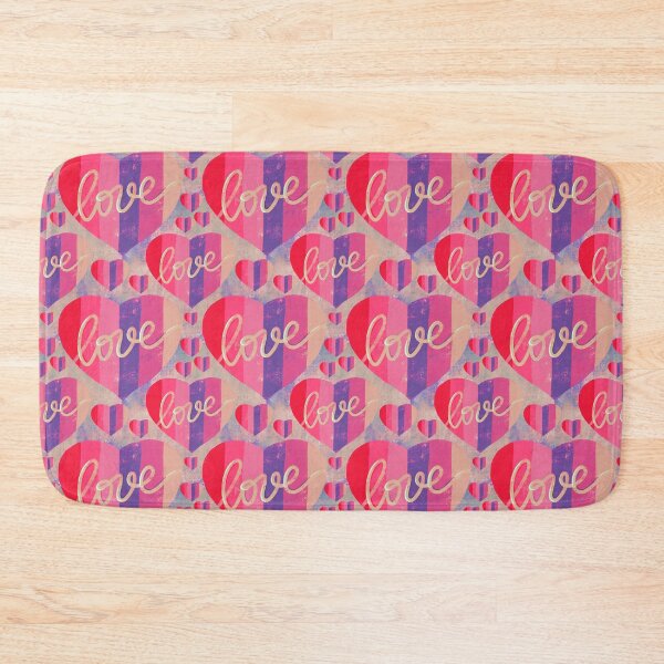 Item preview, Grunge Retro Hearts - Pink and Red designed and sold by Squarebird.