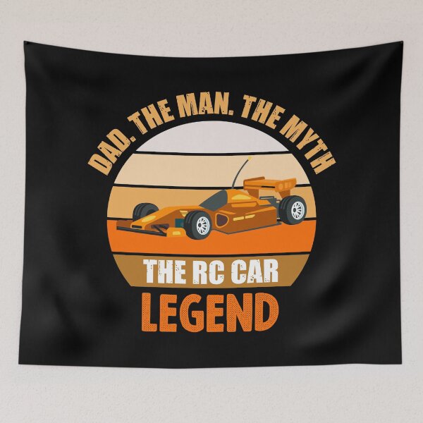 Item preview, Dad the man the myth the rc car legend, vintage orange car, rc car racing games competition, remote control cars lover designed and sold by SGS-.