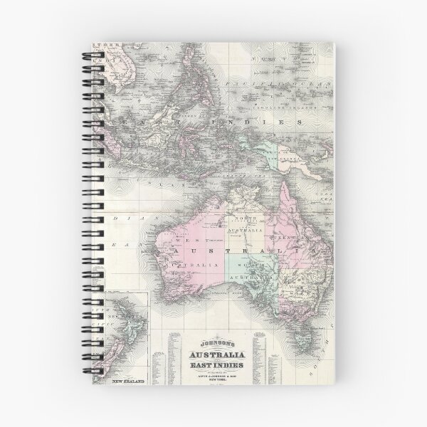 Item preview, Vintage Australia & Southeastern Asia Map (1870) designed and sold by BravuraMedia.