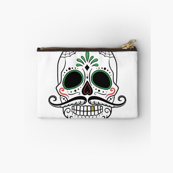 Item preview, Mustache Sugar Skull Calavera designed and sold by WakeNBake-Tees.