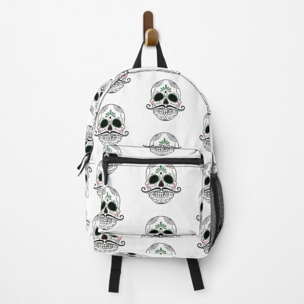 Item preview, Mustache Sugar Skull Calavera designed and sold by WakeNBake-Tees.