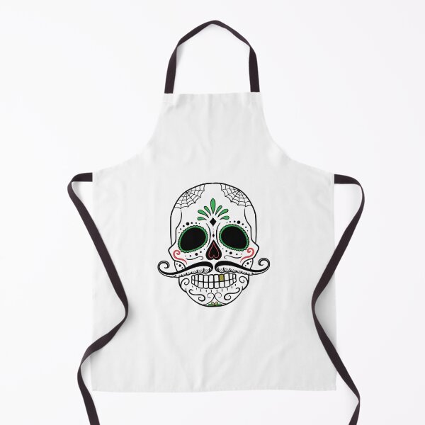Item preview, Mustache Sugar Skull Calavera designed and sold by WakeNBake-Tees.