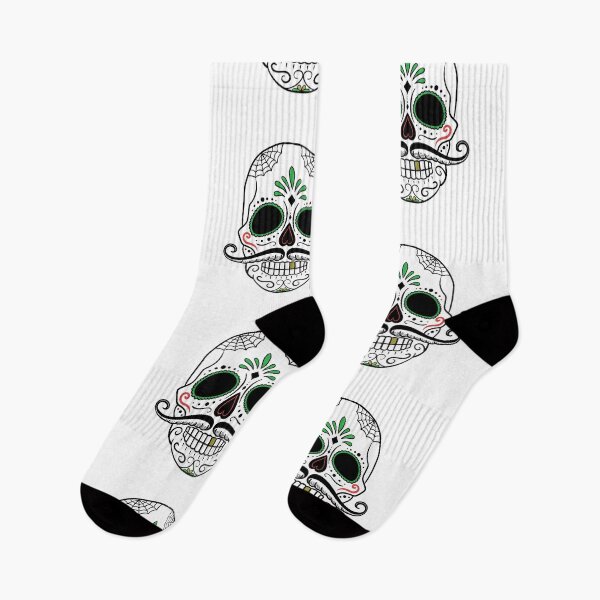 Item preview, Mustache Sugar Skull Calavera designed and sold by WakeNBake-Tees.
