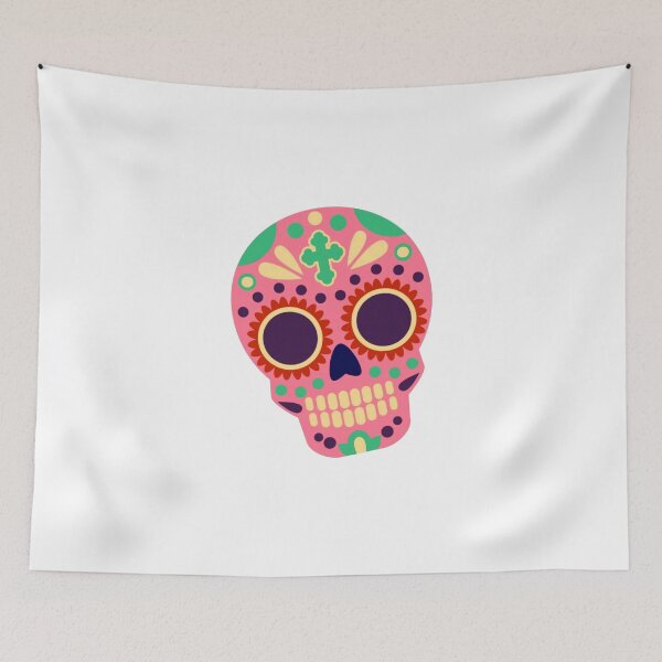 Item preview, Pink Sugar Skull Calavera designed and sold by WakeNBake-Tees.