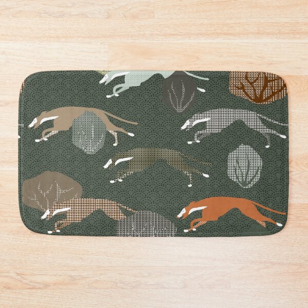 Item preview, RUNNING PODENCOS - CAMOUFLAGE SASHIKO  designed and sold by GREYHOUNDLOVE.