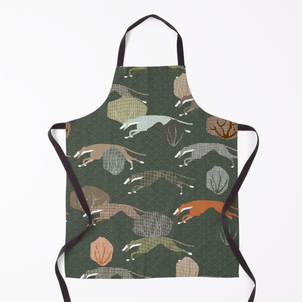 Item preview, RUNNING PODENCOS - CAMOUFLAGE SASHIKO designed and sold by GREYHOUNDLOVE.