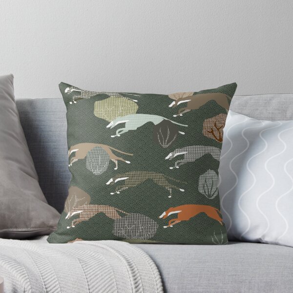 Item preview, RUNNING PODENCOS - CAMOUFLAGE SASHIKO  designed and sold by GREYHOUNDLOVE.