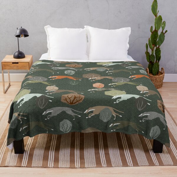 Item preview, RUNNING PODENCOS - CAMOUFLAGE SASHIKO  designed and sold by GREYHOUNDLOVE.