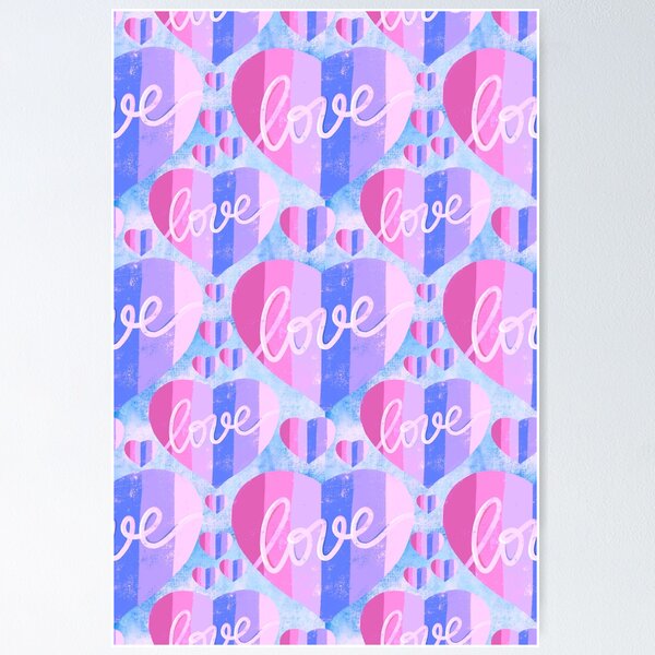 Item preview, Grunge Retro Hearts - Pastel Colors  designed and sold by Squarebird.