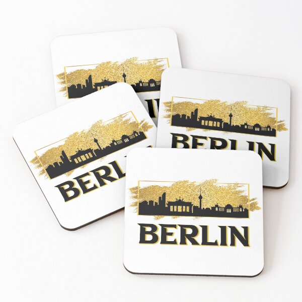 Item preview, Berlin Deutschland Germany Skyline Stadt City Gold designed and sold by BullDesignsShop.