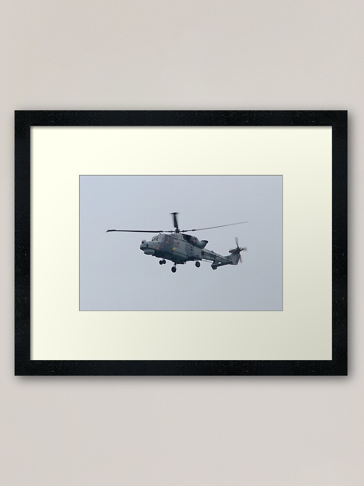 Alternate view of Royal Navy Lynx Helicopter Framed Art Print