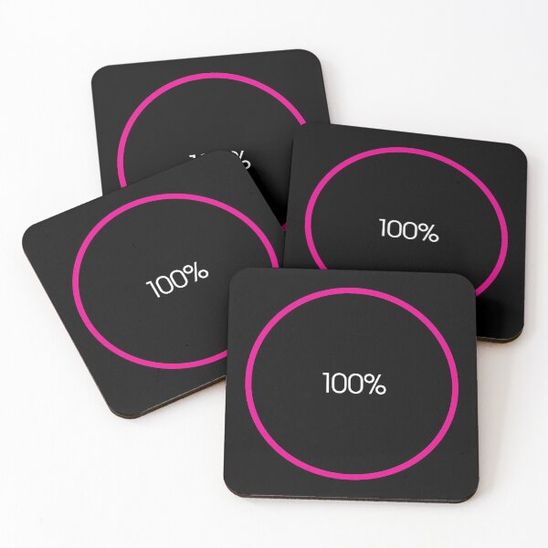 Aperçu de l'œuvre Cercle rose à 100 % (100 %) sur fond noir créée et vendue par STUDIO-72.