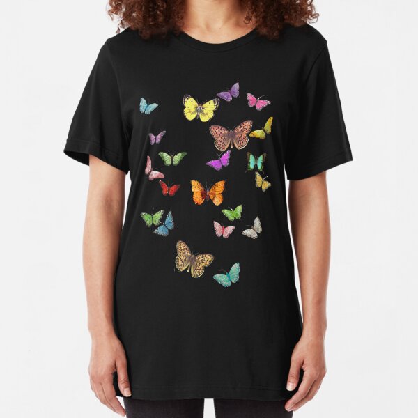 Butterflies Slim Fit T-Shirt