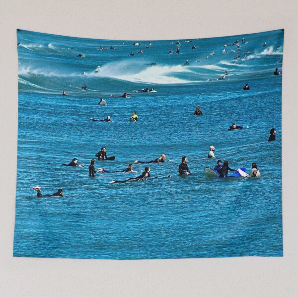 Item preview, Surfers Waiting for a Wave Seascape designed and sold by Anna Lemos.