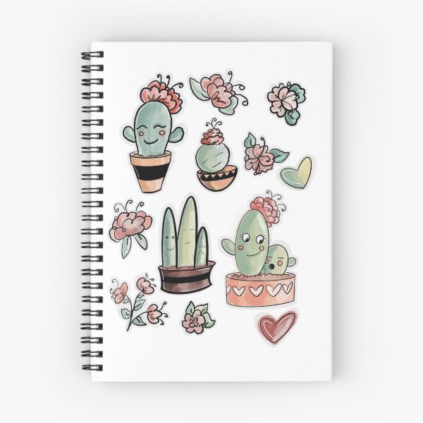 Aperçu de l'œuvre Mignon, chibi, cactus avec des visages et des fleurs créée et vendue par BlueBoarCrafts.