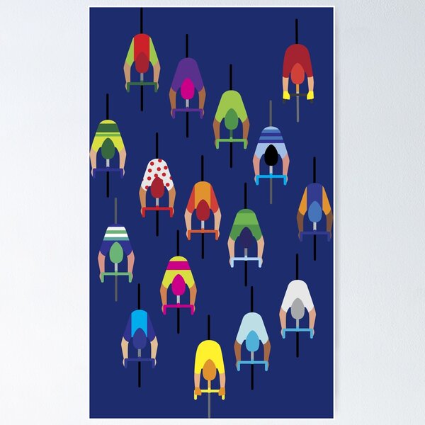 Item preview, The Peloton Cyclists – navy blue designed and sold by Nevelo.