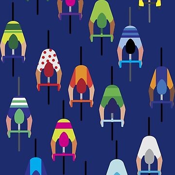 Artwork thumbnail, The Peloton Cyclists – navy blue by Nevelo