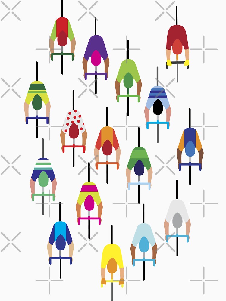 Thumbnail 7 of 7, Essential T-Shirt, The Peloton Cyclists – navy blue designed and sold by Nevelo.