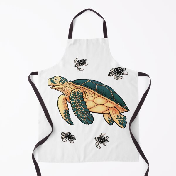 Item preview, Green Sea Turtle Swimming Artwork Drawing Illustration designed and sold by Gabrielptdedi.