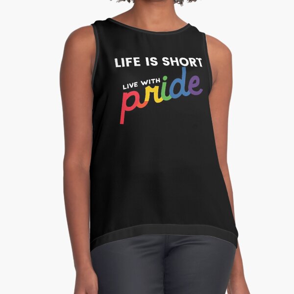 Black and white life is short pride month design- Life is short