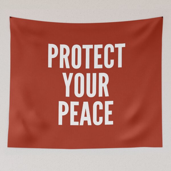 Item preview, Protect your peace mental health inspirational quote motivational slogans strong women savage classy life motto minimalist short words quotes positivity success sayings 3 designed and sold by Inside Head.