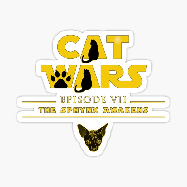 Vista previa del artículo con la obra «Cat Wars Episodio VII: El despertar de Sphynx», diseñado y vendido por Visual Resolutions.