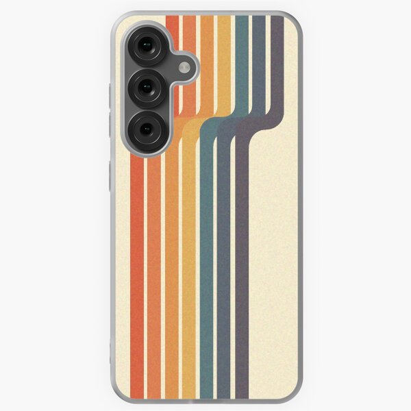 Item preview, Coque de téléphone à rayures arc-en-ciel rétro crème designed and sold by joycases.
