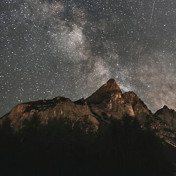 Artwork thumbnail, Milky Way Over Mountains- Landscape Photography by regnumsaturni