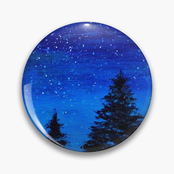 Item preview, Starry Night Sky with Pine Trees designed and sold by Ashley Baldwin.
