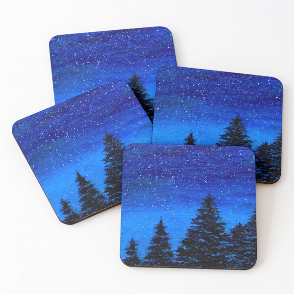 Item preview, Starry Night Sky with Pine Trees designed and sold by Ashley Baldwin.