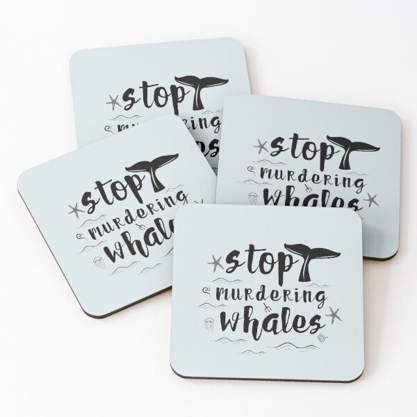 Item preview, stop murdering whales - whale conservation designed and sold by foreco design.