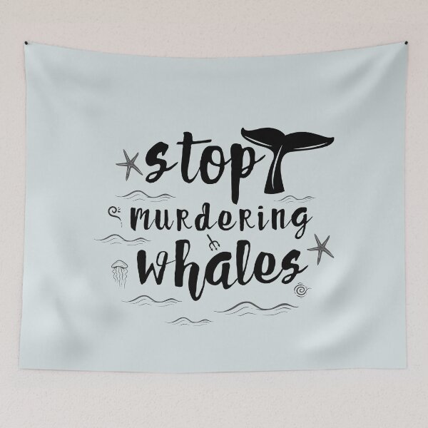 Item preview, stop murdering whales - whale conservation designed and sold by foreco design.